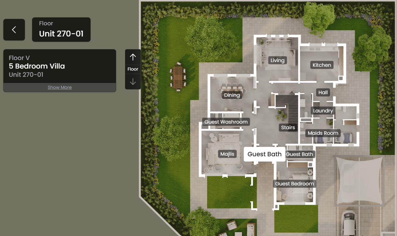 5br villa in fay elReeman+maid+guest room +majles